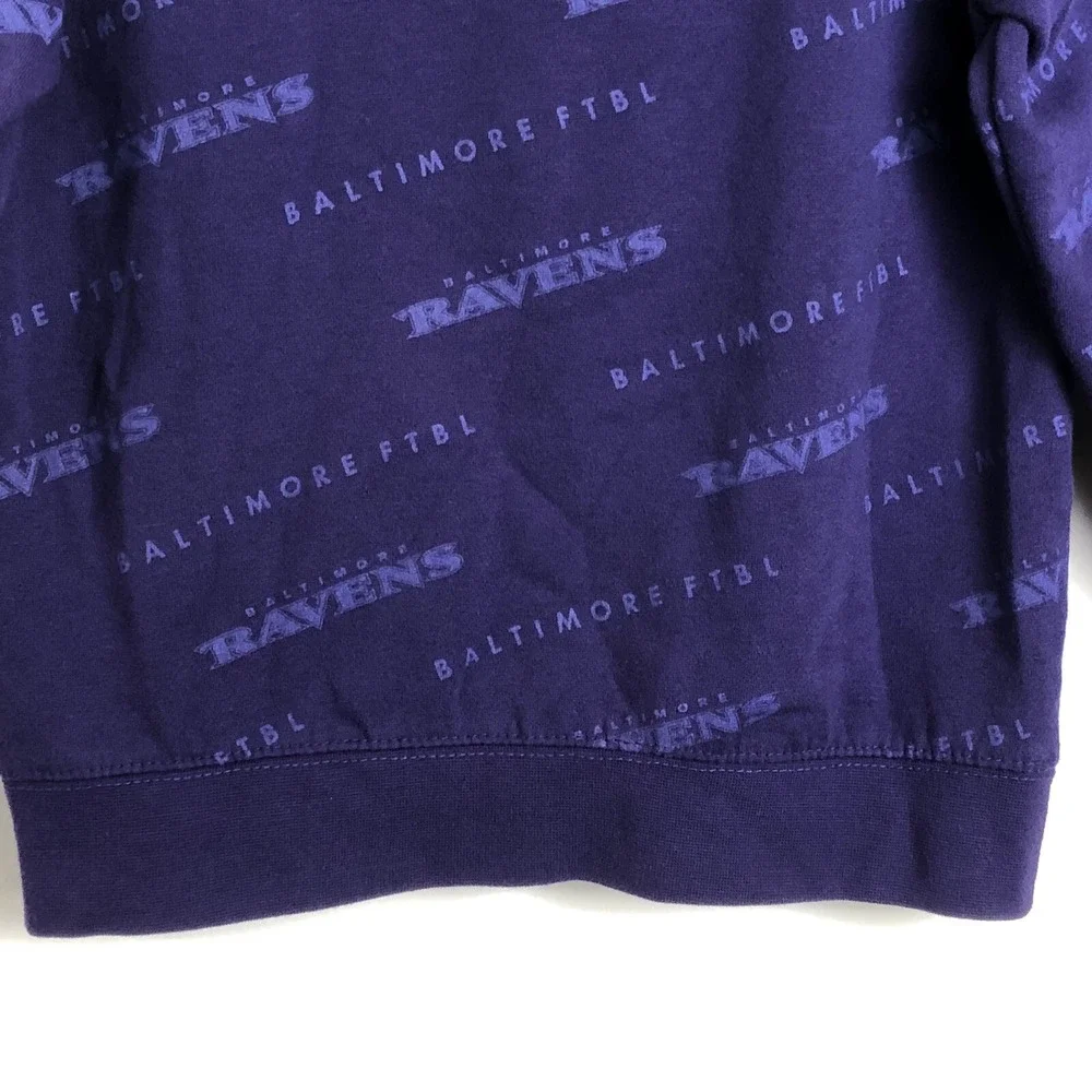 Baltimore Ravens Team Apparel Pullover Hoodie Sweatshirt Youth 14-16 Purple